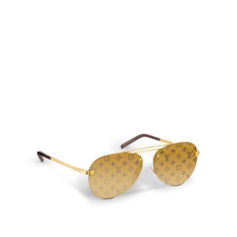 louis vuitton mens gold sunglasses|louis vuitton sunglasses men rimless.